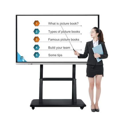 100-calowa interaktywna tablica cyfrowa 4K UHD z 20-punktowym wielodotykowym ekranem inteligentnym do klasy