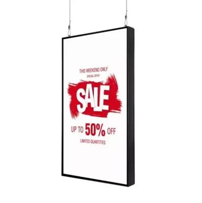 55-calowy ekran LCD z cyfrowymi napisami