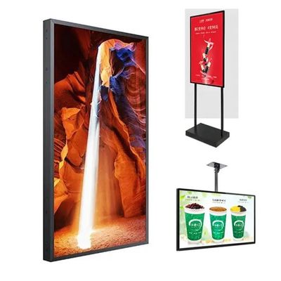 55 cali 16:9 Wysokiej jasności wyświetlacz reklamowy odtwarzacz wideo Ekran LCD z 2000cd/m2 Jasność do okna sklepu