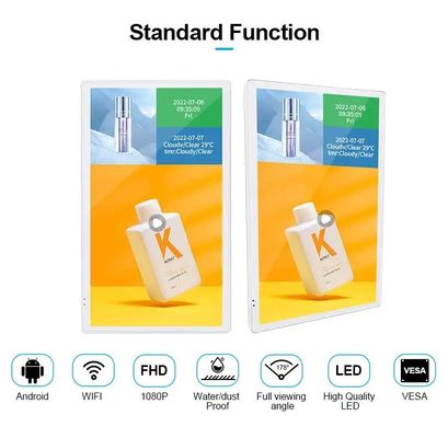 Stop aluminiowy 50W wyświetlacz reklamy w windzie 1920x1080 rozdzielczość