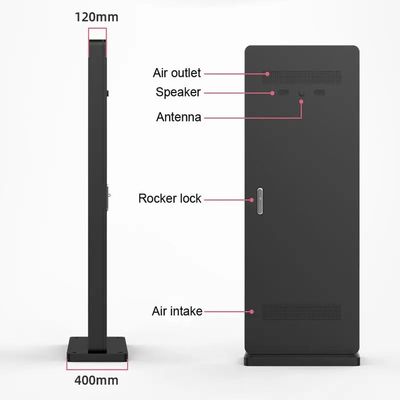65-calowy ekran LCD reklamowy, odtwarzacz zewnętrzny Wysoka jasność IP65 poziom ochrony