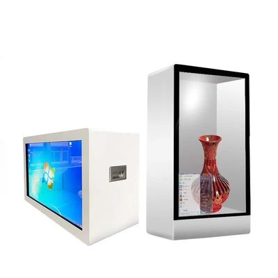 55-calowy stand przezroczyste LCD Vitrine ekran dotykowy LCD Display Cabinet 1920x1080