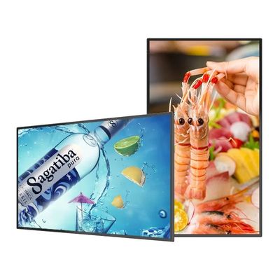 50-calowy ekran reklamowy LCD do montażu na ścianie z rozdzielczością 4K i ultraszeroką ramką do cyfrowego oznakowania
