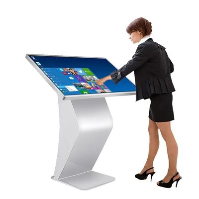 Ekran dotykowy 4K na podłodze, kiosk cyfrowy, wyświetlacz dotykowy o pojemności 50 cali