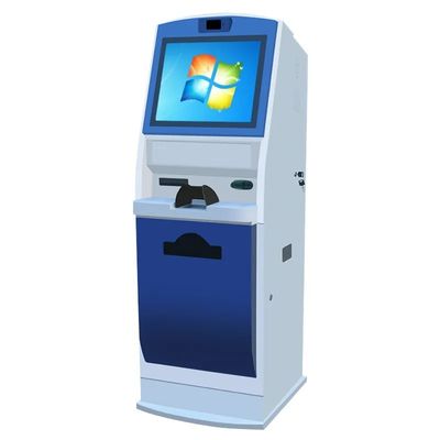Kiosk samoobsługowy z 19 cali ekranu dotykowego z czytnikiem kart tożsamości i drukarką A4
