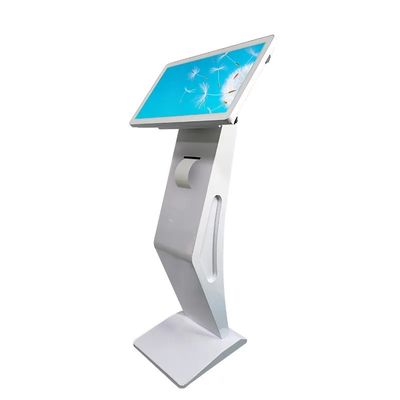 21.5 cali ekran dotykowy cyfrowy kiosk z drukarką termiczną i skanerem kodu QR do interaktywnego samoobsługi
