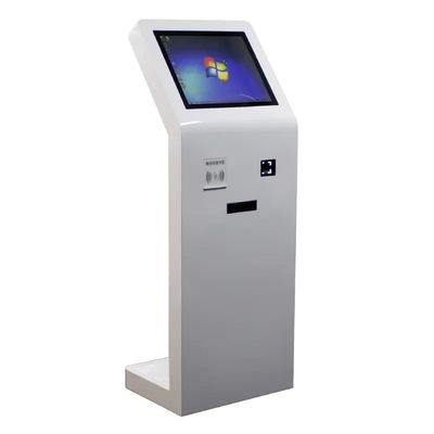 Podłogowy kiosk z ekranem dotykowym 21,5 cali z czytnikiem kart IC i skanerem kodu QR