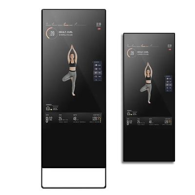 43-calowe inteligentne lustro fitness z Androidem 7.1 RK3288 i niestandardowym wyświetlaczem reklamowym LCD z regulacją jasności