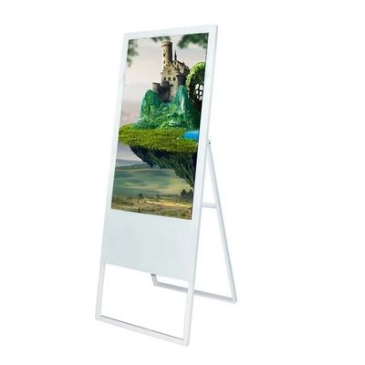 43-calowy przenośny stojący ekran reklamowy LCD o rozdzielczości 1920 x 1080 do użytku na wystawach i w sklepach