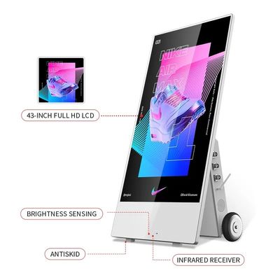 Digital Outdoor Advertising Screen Display 43 cala Akumulator 1500 nit