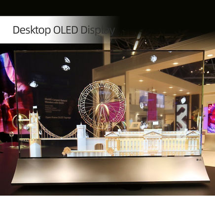 3D 55-calowy przezroczysty ekran dotykowy OLED Desktop Digital Signage Monitor Display