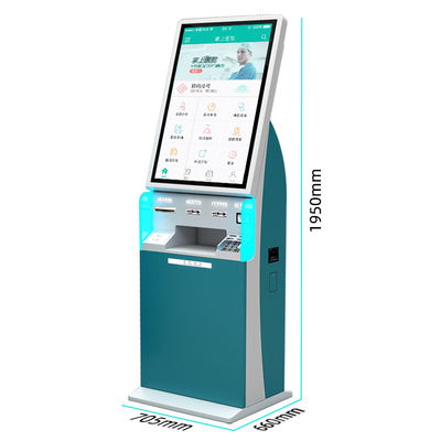 32 cali kiosk z ekranem dotykowym z drukarką A5 i skanerem kodów kreskowych