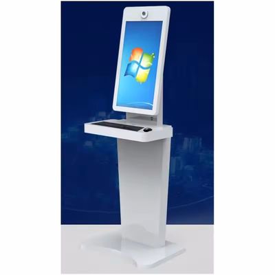 32-calowy cyfrowy kiosk z ekranem dotykowym w metalowej obudowie z systemem Windows 10 oraz zintegrowaną klawiaturą i myszą