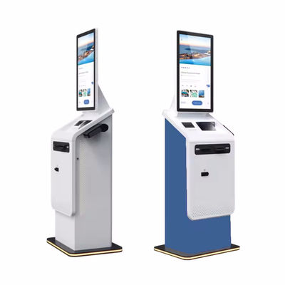 Interaktywny kiosk samoobsługowy z rozpoznawaniem twarzy kartami kredytowymi i płatnościami mobilnymi