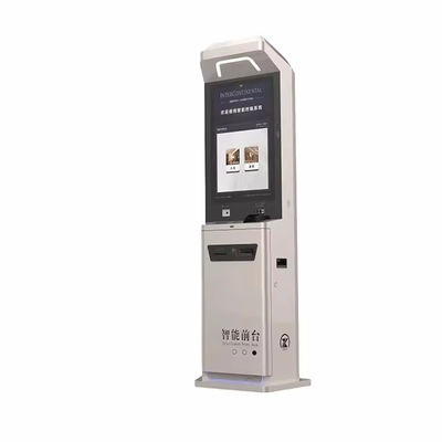 Inteligentny kiosk samoobsługowy z akceptorem gotówki na ekranie dotykowym i skanerem kodów kreskowych