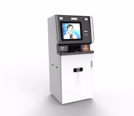 Niestandardowy kiosk samodzielnego sprawdzania z rozdajnikiem kart kamer rozpoznawania twarzy i światłami LED