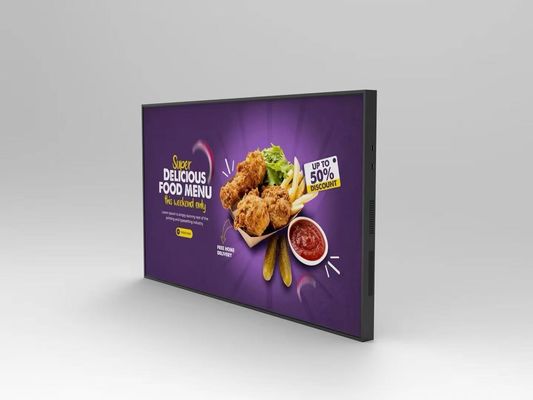 43-calowy ścienny wyświetlacz reklamowy LCD z rozdzielczością 1920x1080 i systemem Android