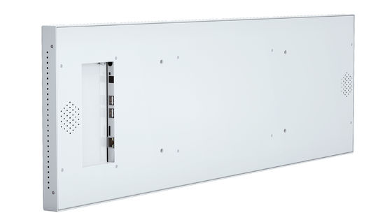 37-calowy cyfrowy kiosk z pojemnościowym ekranem dotykowym, wysoką rozdzielczością 3840x1080 i wyświetlaczem typu stretch strip
