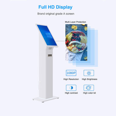 Kiosk Self Checkin z czytnikiem QR Code ID Card, systemem operacyjnym Windows 10 i dostosowalnymi światłami LED dla efektywnego odprawy klientów