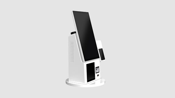 Kompaktny i lekki kiosk samodzielnego zamawiania z płatnością NFC i ekranem obracającym się o 180° do wszechstronnego użytku