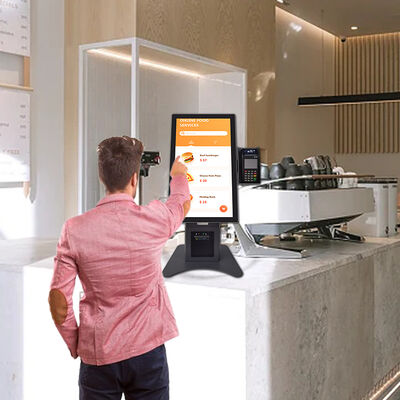 21,5-calowy kiosk samoobsługowy z obsługą wielu języków i metalową obudową ze szkła hartowanego