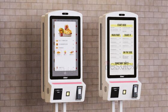 21Kiosk samodzielnego zamawiania z 10-punktowym ekranem dotykowym i opcjonalną drukarką termiczną