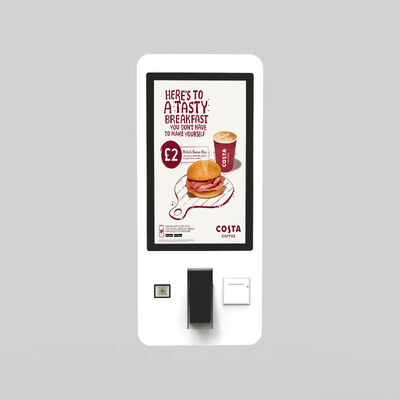 32-calowy samoobsługowy kiosk z wyświetlaczem LCD do montażu na ścianie i 3-letnią gwarancją dla gastronomii i handlu detalicznego