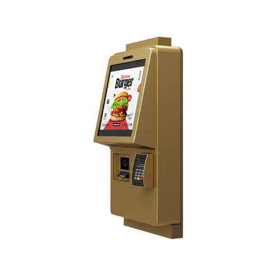 Kiosk samodzielnego zamawiania z 24 cali pojemnościowego ekranu dotykowego z rozdzielczością 1920X1080 i konstrukcją ścienną do zamawiania żywności w pomieszczeniach