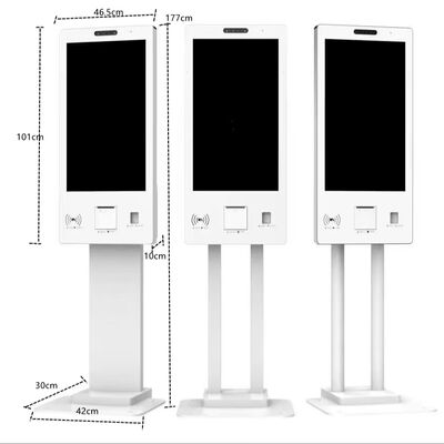 System POS Kiosk All-in-one z ekranem dotykowym pojemnościowym, drukarką termiczną 80 mm i czytnikiem kart NFC do samodzielnego rozliczania