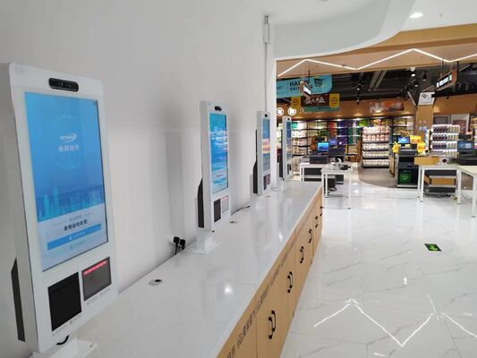 System POS Kiosk All-in-one z ekranem dotykowym pojemnościowym, drukarką termiczną 80 mm i czytnikiem kart NFC do samodzielnego rozliczania