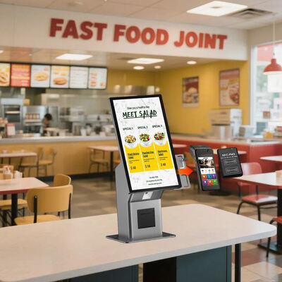 32-calowy kiosk samoobsługowy z 10-punktowym ekranem dotykowym pojemnościowym i wieloma interfejsami dla restauracji typu fast food
