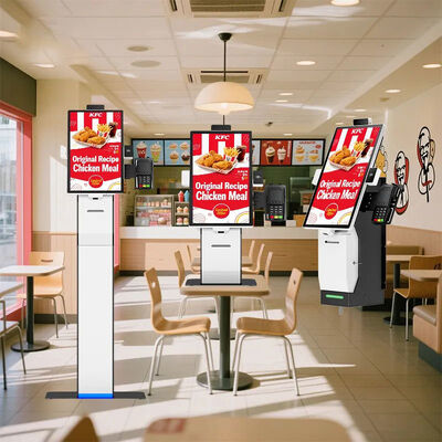 32-calowy kiosk samoobsługowy z 10-punktowym ekranem dotykowym pojemnościowym i wieloma interfejsami dla restauracji typu fast food