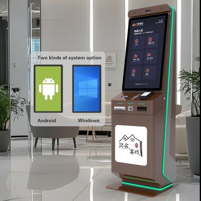 Hotelowy Kiosk Samoobsługowy z Płatnością Kodem QR i Ekranem Dotykowym do Samodzielnej Obsługi na Stojaku Podłogowym