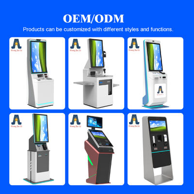 Hotelowy Kiosk Samoobsługowy z Płatnością Kodem QR i Ekranem Dotykowym do Samodzielnej Obsługi na Stojaku Podłogowym