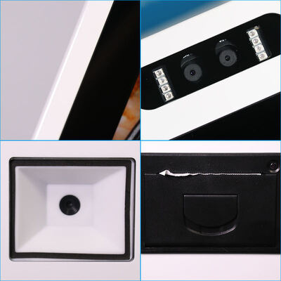 Kiosk z 10-punktowym ekranem dotykowym pojemnościowym Touchwo o rozdzielczości 1920x1080 i mocowaniem ściennym do samodzielnego zamawiania i płatności