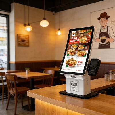 Kiosk samodzielnego sprawdzania z 10-punktowym capacitive touch, wyświetlaczem LCD o rozdzielczości 1920X1080 i CMS w chmurze do interaktywnej samoobsługi