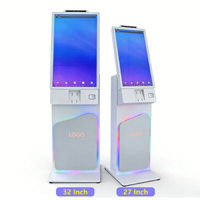 27/32 Inch Floor Standing Touch Screen Self Service Kiosk with 1920X1080 Resolution for Self Ordering and Interactive Use
