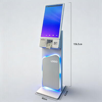 27/32 Inch Floor Standing Touch Screen Self Service Kiosk with 1920X1080 Resolution for Self Ordering and Interactive Use