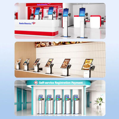 21,5-calowy samoobsługowy kiosk do zamawiania z ekranem dotykowym, 10-punktowym ekranem pojemnościowym i rozdzielczością 1920x1080 dla restauracji typu fast food