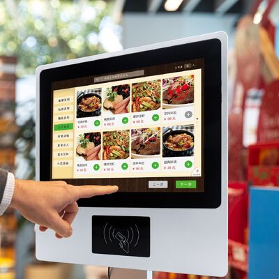 12.1 cali Kiosk samoobsługowy do montażu na ścianie z 10-punktowym, pojemnym ekranem dotykowym do użytku w pomieszczeniach