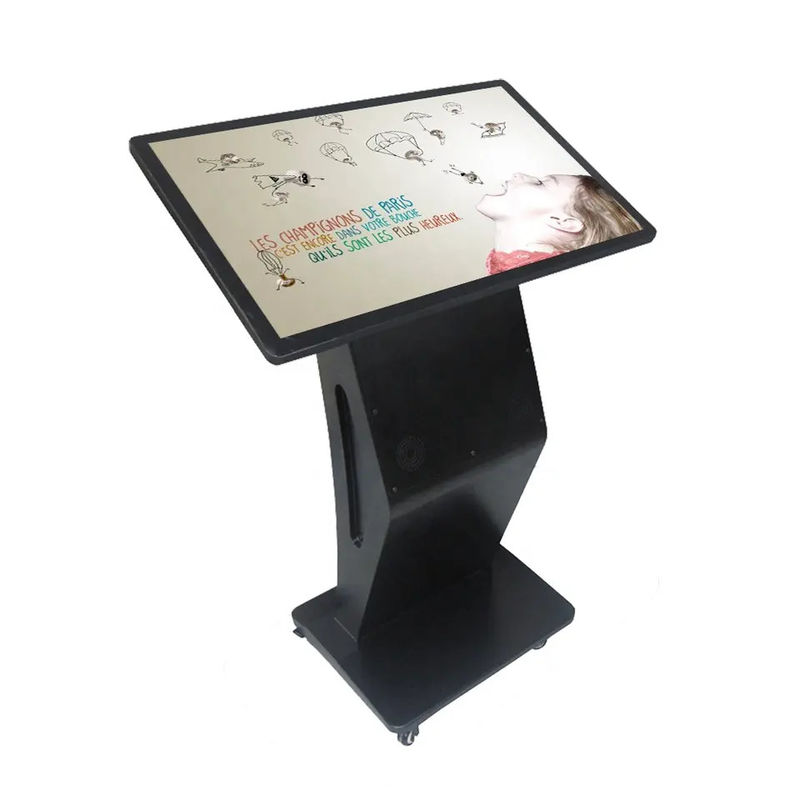 55-calowy stand-up kiosk z ekranem dotykowym w podczerwieni i systemem Android lub Windows
