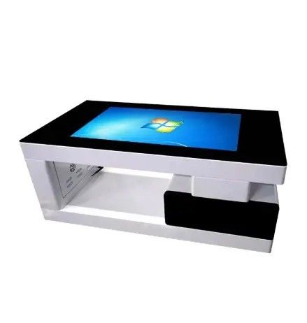 43-calowy Windows 10 Interaktywny ekran dotykowy Stolik z ramą z stopem aluminium dla biznesu i edukacji