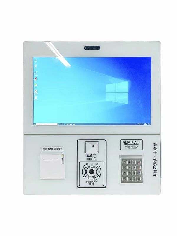 21Kiosk samoobsługowy o pojemności 2,5 cala z ekranem dotykowym z skanerem kodu QR do odprawy i płatności w szpitalu