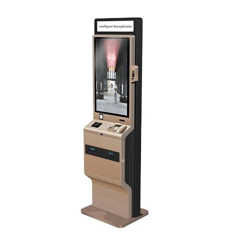 Kiosk samoobsługowy z ekranem dotykowym o mocy 90 W z pudełkiem oświetleniowym LED i drukarką termiczną
