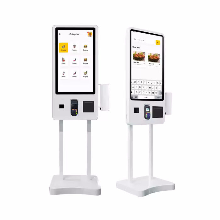 Kiosk samodzielnego zamówienia o wysokim bezpieczeństwie z pikseli 0,63 mm i kątem widzenia 178 ° dla bezpiecznych transakcji