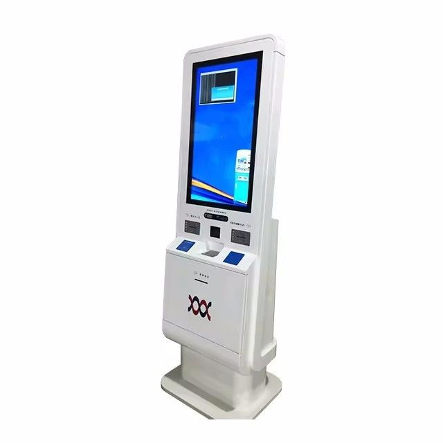 Wielojęzyczny kiosk samodzielnego odprawy z akceptorem gotówki i czytnikiem kart kredytowych do bezproblemowego odprawy
