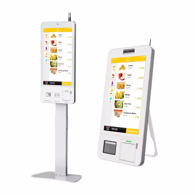 Akceptor gotówki, stolik, kiosk z systemem POS
