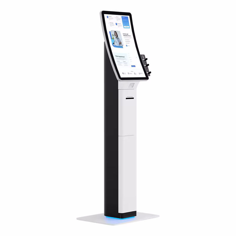 Kiosk POS z skanerem kodów kreskowych i drukarką pokwitowania
