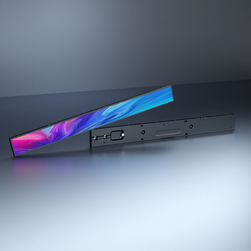 Wyświetlacz reklamowy LCD o jasności 350 cd/m2, zasilacz 110-240 V i ekran rozciągający do komercyjnych znaków cyfrowych