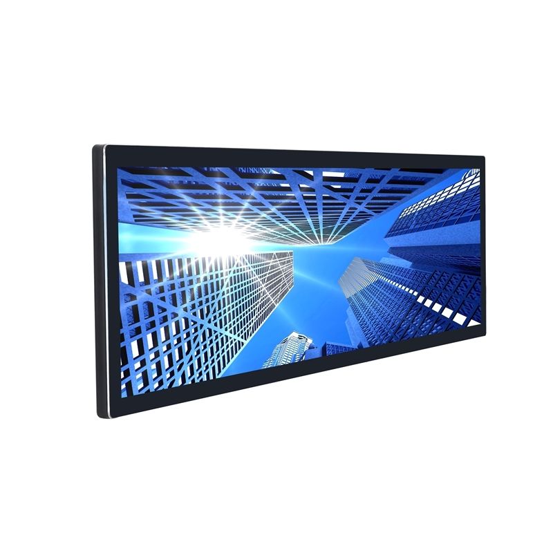Ekran dotykowy z rozdzielczością 3840 x 1080 i wejściami HDMI, VGA i USB dla dostosowanej jasności
